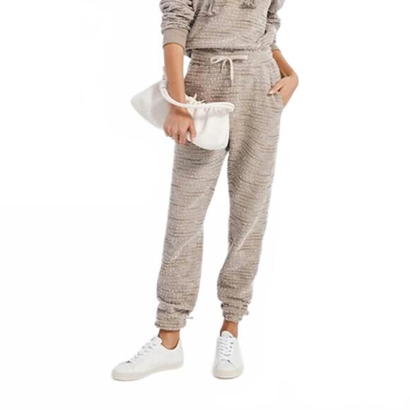 SOMETHING NAVY Pants - NEW SOMETHING NAVY women's textured sweatpants in tan combo